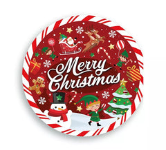 Packung mit 6 Merry Christmas-Tellern von 23 cm