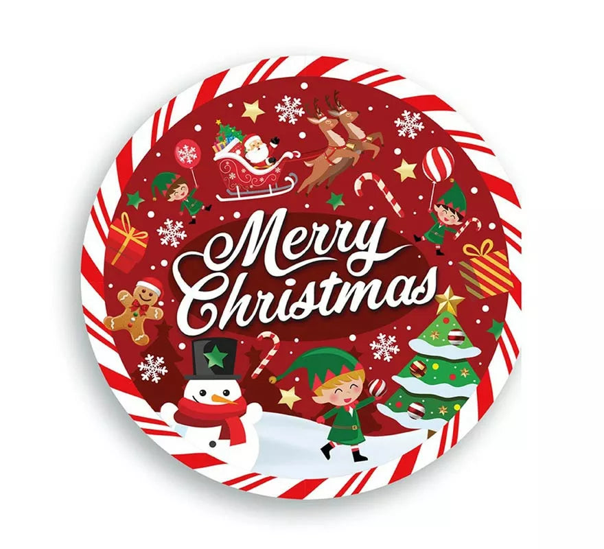 Translation missing: de.Pack de 6 Platos de Merry Christmas de 23 cm