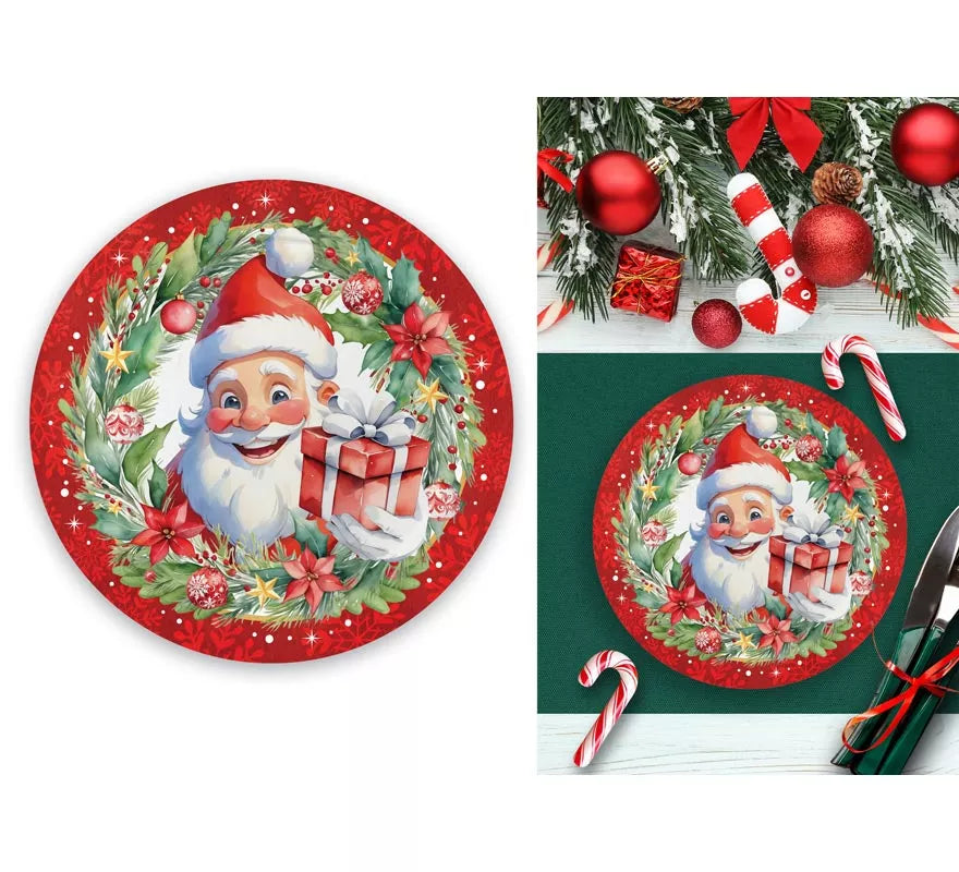 Translation missing: de.Pack de 6 Platos de Papá Noel de 23 cm