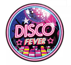 Packung mit 6 Disco Fever- Tellern von 23 cm