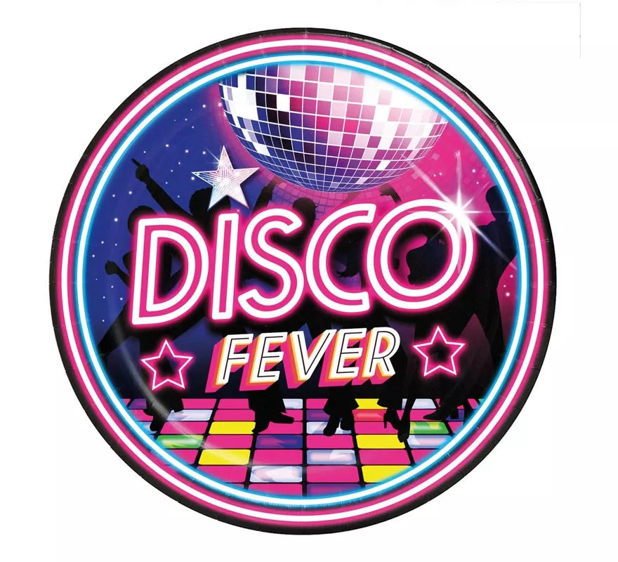 Translation missing: de.Pack de 6 Platos Disco Fever de 23 cm