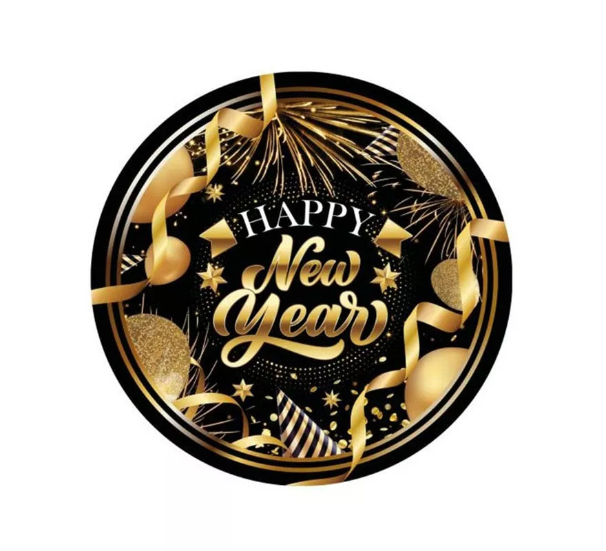 Translation missing: de.Pack de 6 Platos Happy New Year de 23 cm
