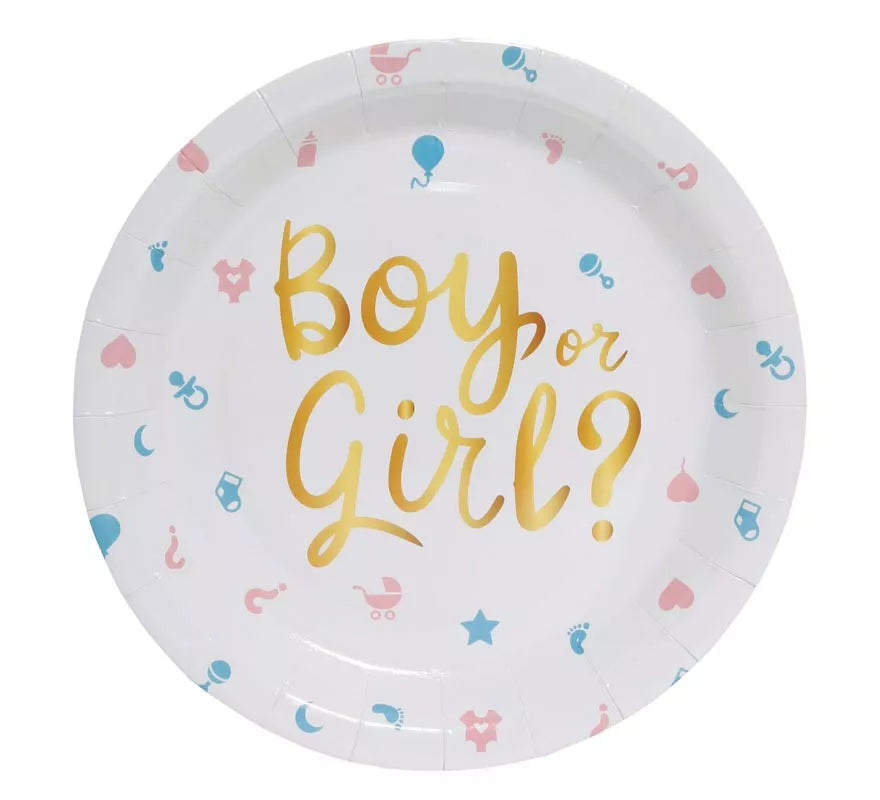 Translation missing: de.Pack de 6 Platos It's a Boy or it's a Girl