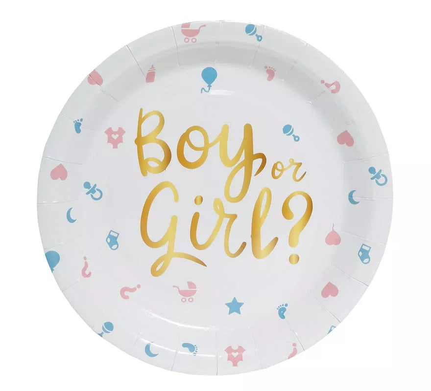 Translation missing: de.Pack de 6 Platos It's a Boy or it's a Girl