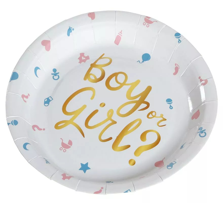 Translation missing: de.Pack de 6 Platos It's a Boy or it's a Girl