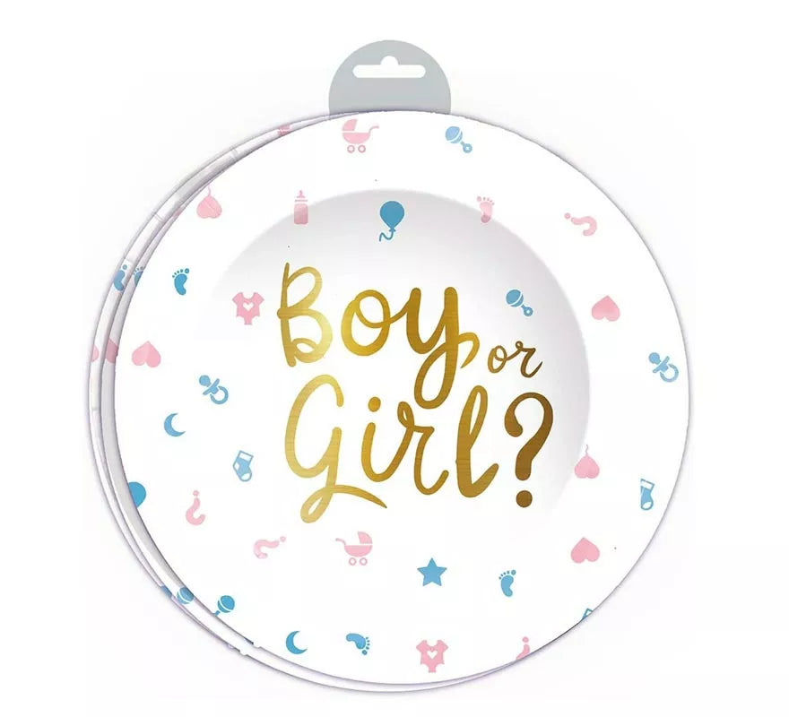 Translation missing: de.Pack de 6 Platos It's a Boy or it's a Girl