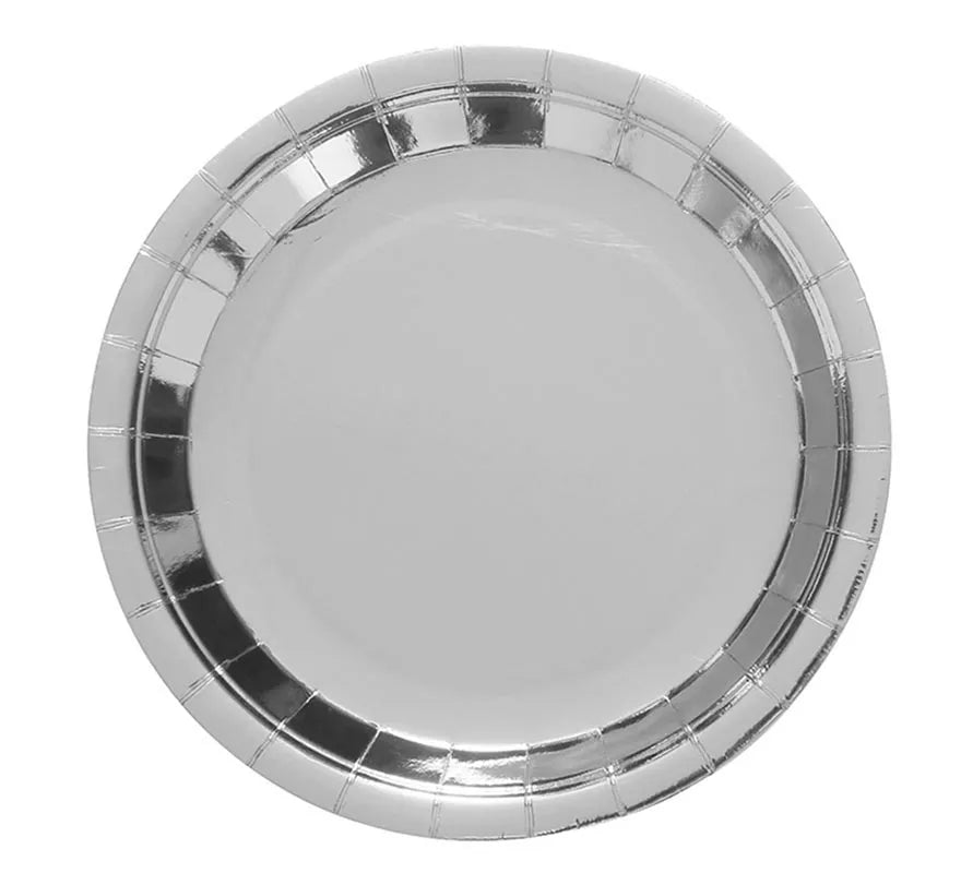 Translation missing: de.Pack de 6 Platos Plateados de 23 cm