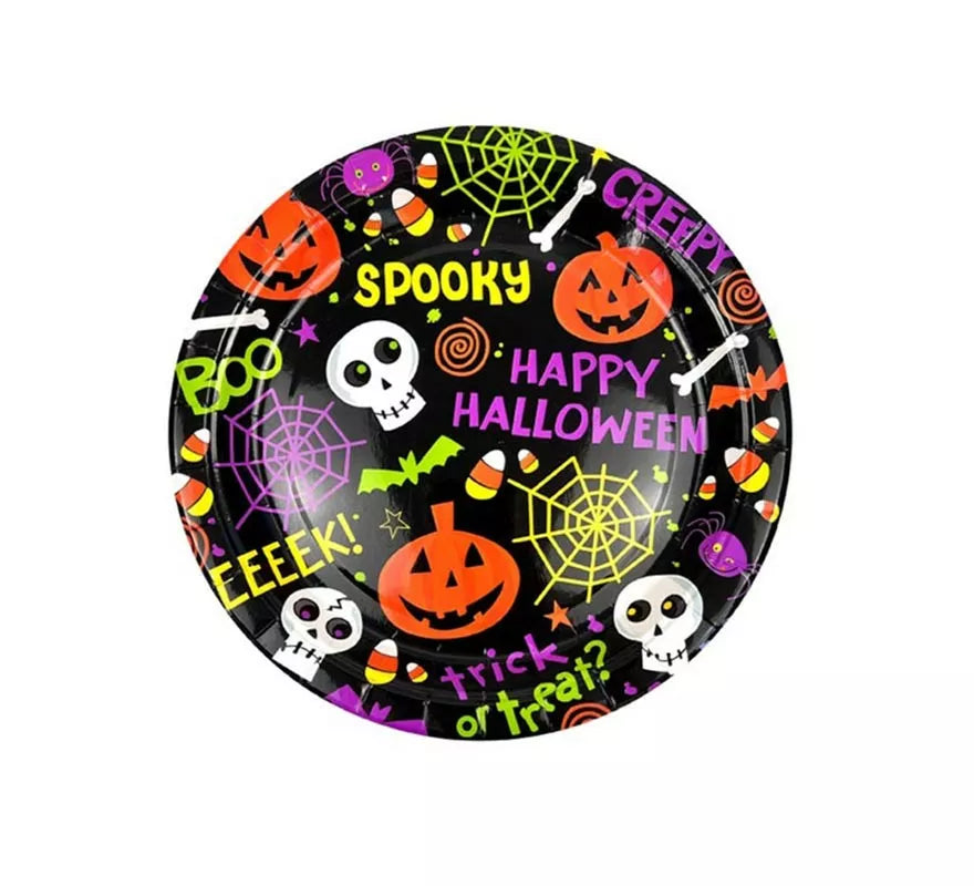 Translation missing: de.Pack de 6 Platos Spooky Halloween Print de 23 cm