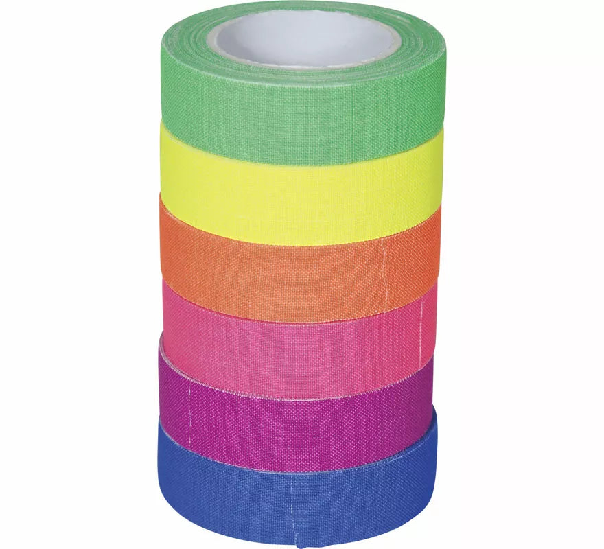 Pack de 6 Rollos de Cinta multicolor de 5 m