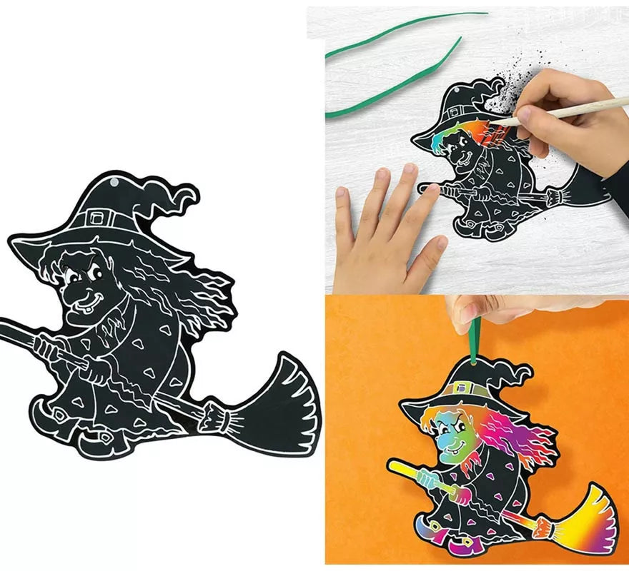 Translation missing: de.Pack de 6 Siluetas Halloween para para Colorear 14 cm