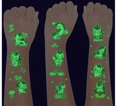 Packung mit 6 leuchtenden Einhorn-Tattoos