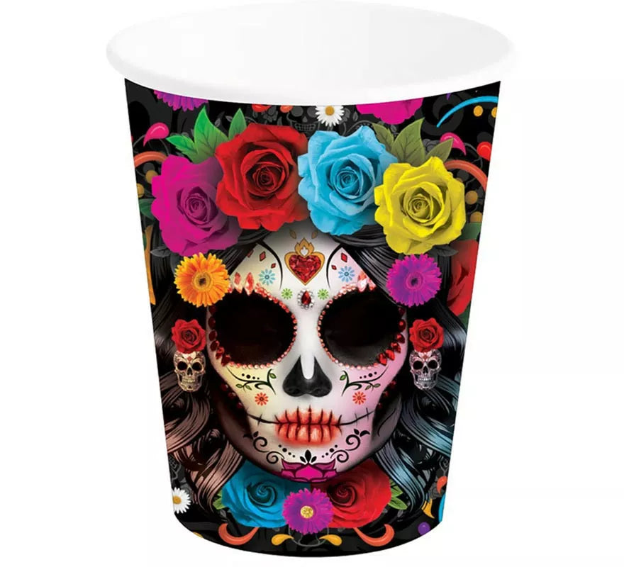 Translation missing: de.Pack de 6 Vasos Catrina Colorida de 240 ml