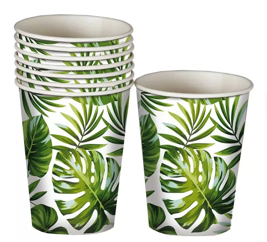 Translation missing: de.Pack de 6 Vasos con estampado de hojas