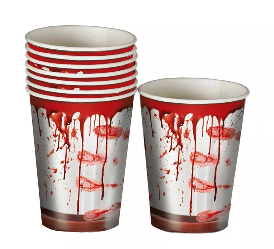 Translation missing: de.Pack de 6 Vasos con Sangre 10 cm