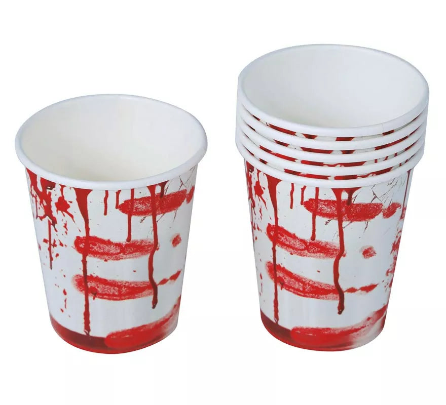 Translation missing: de.Pack de 6 Vasos con Sangre 10 cm