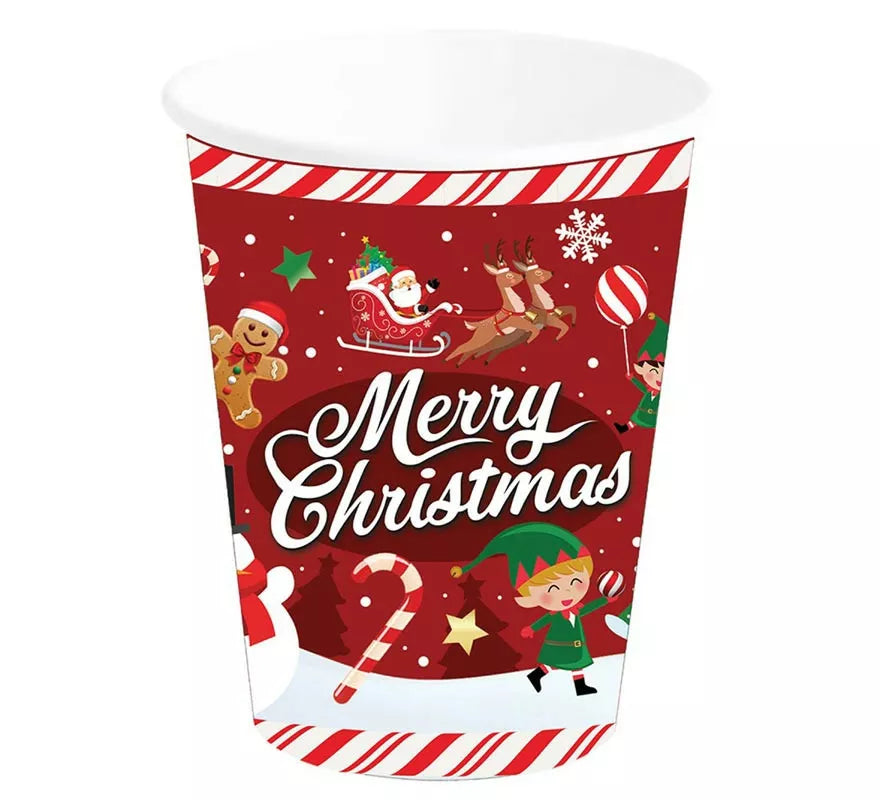 Translation missing: de.Pack de 6 Vasos de Merry Christmas de 240 ml