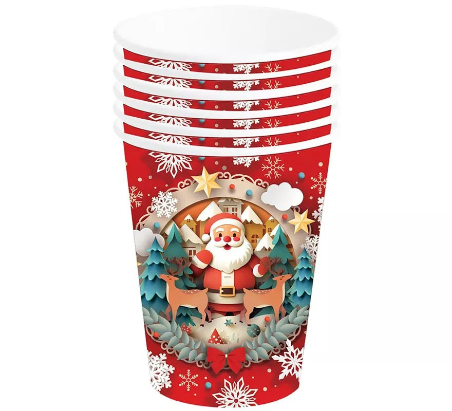 Translation missing: de.Pack de 6 Vasos de Papá Noel de 240 ml