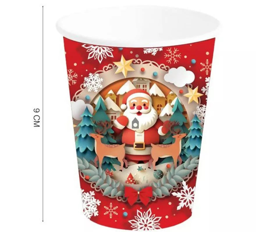 Translation missing: de.Pack de 6 Vasos de Papá Noel de 240 ml
