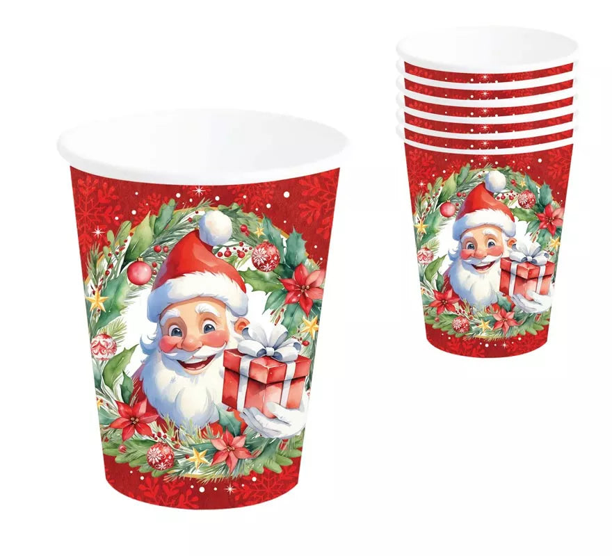 Translation missing: de.Pack de 6 Vasos de Papá Noel de 240 ml y 9 cm