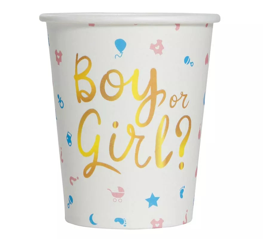 Translation missing: de.Pack de 6 Vasos It's a Boy or it's a Girl