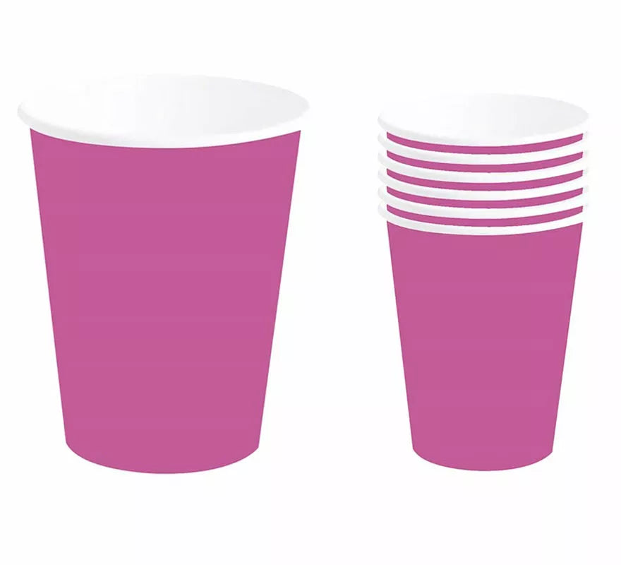Translation missing: de.Pack de 6 Vasos Neón Fucsia de 240 ml (90 cm)