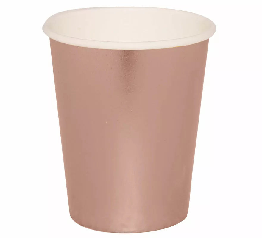 Translation missing: de.Pack de 6 Vasos Oro y Rosa de 240 ml (9 cm)