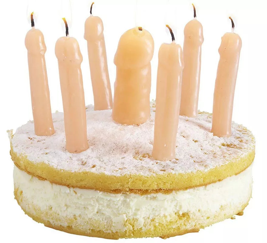 Pack de 6 Velas de cera con forma de Penes
