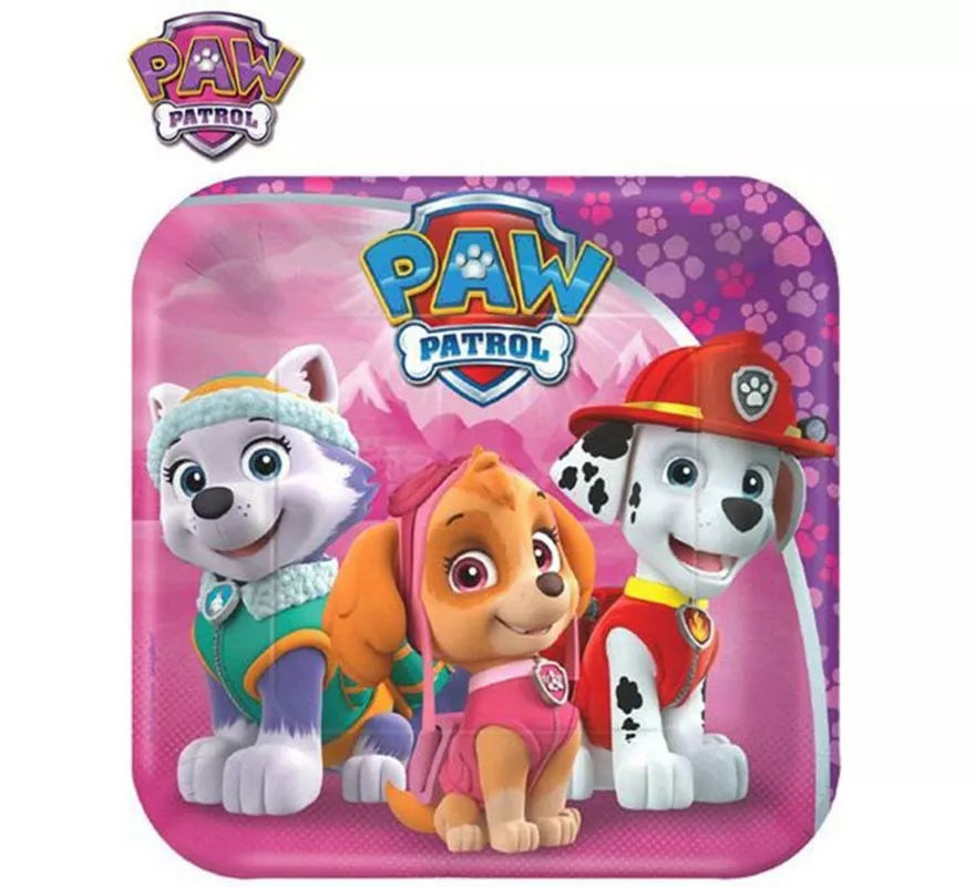 Translation missing: de.Pack de 8 Bandejas de papel de La Patrulla Canina de 17,7 cm