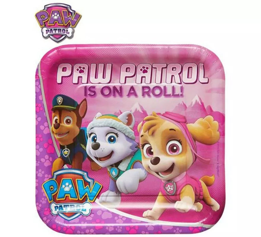 Translation missing: de.Pack de 8 Bandejas de papel de La Patrulla Canina de 22,8 cm