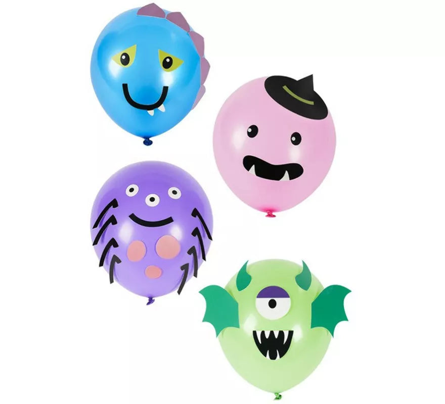 Translation missing: de.Pack de 8 Globos de Monstruos de colores