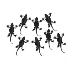 8 Stück dekorative schwarze Eidechsen