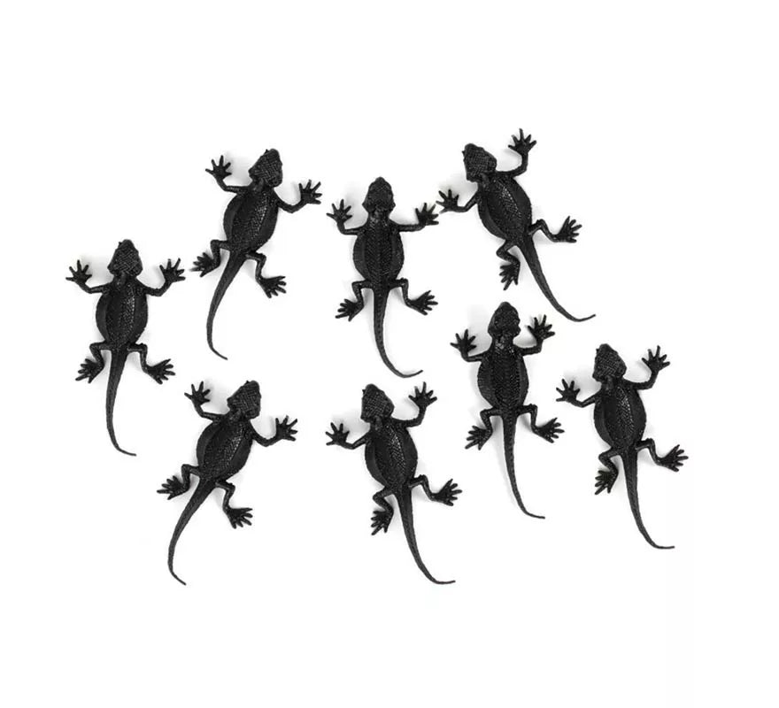 Translation missing: de.Pack de 8 Lagartijas negras decorativas