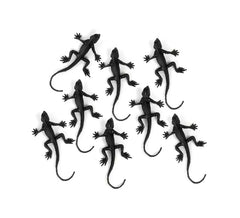 8 Stück dekorative schwarze Eidechsen