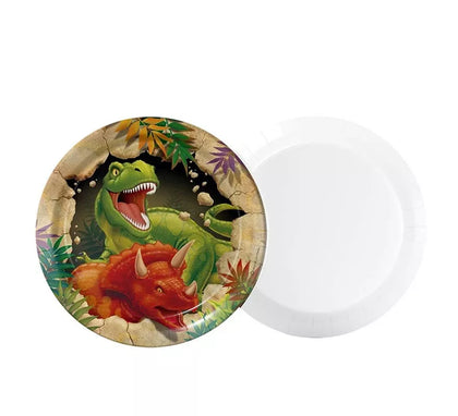Pack de 8 Platos de Dinosaurio de 17,5 cm
