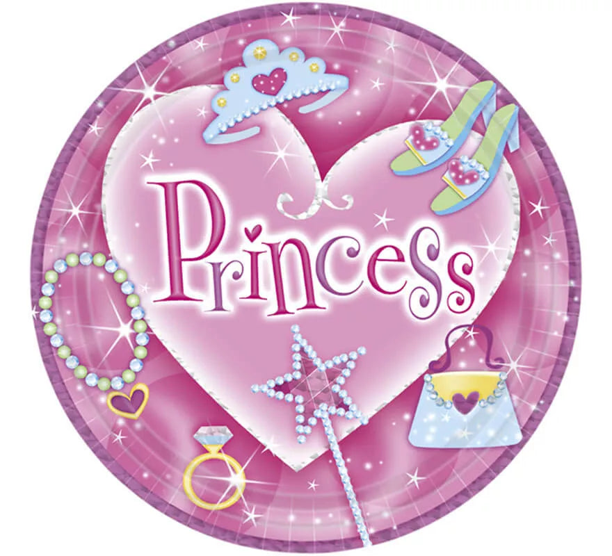 Pack de 8 Platos de las Princess de 22,8 cm.