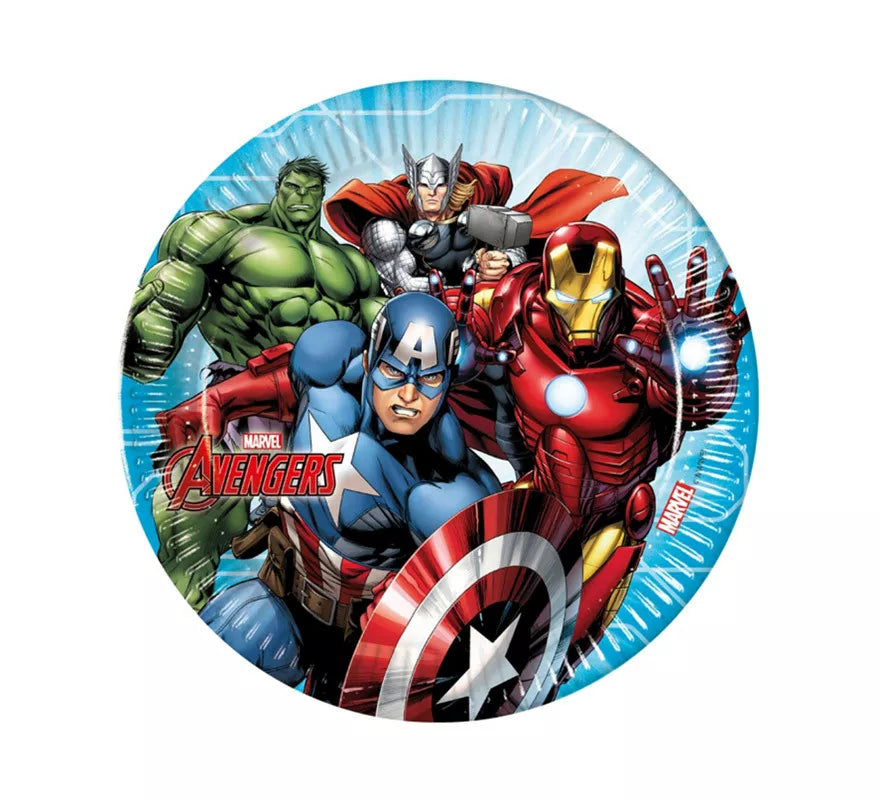 Translation missing: de.Pack de 8 Platos de Los Vengadores Avengers de Cartón de 23 cm