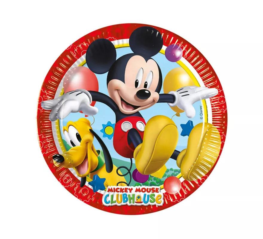Translation missing: de.Pack de 8 Platos de Mickey Mouse de Cartón de 23 cm