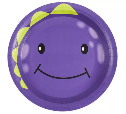 Pack de 8 Platos de Monstruo Morado