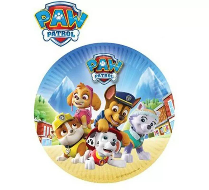 Translation missing: de.Pack de 8 Platos de papel de La Patrulla Canina de 18 cm