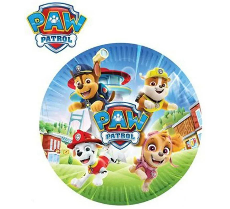 Translation missing: de.Pack de 8 Platos de papel de La Patrulla Canina de 23 cm