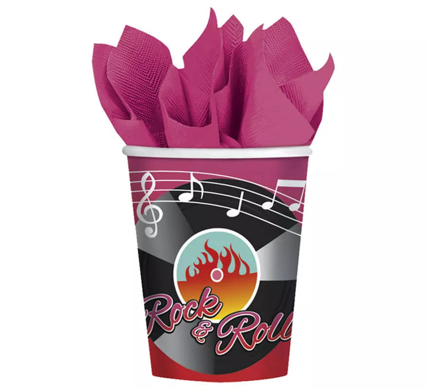 Translation missing: de.Pack de 8 Vasos Classic 50´s Rock and Roll de 266 ml