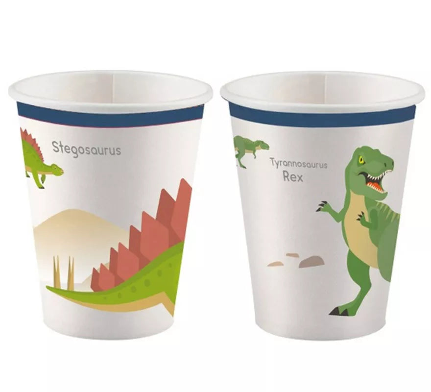 Translation missing: de.Pack de 8 Vasos de Dinosaurios de Cartón de 250 ml