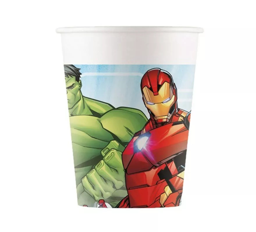 Translation missing: de.Pack de 8 Vasos de Los Vengadores Avengers de Cartón de 200 ml