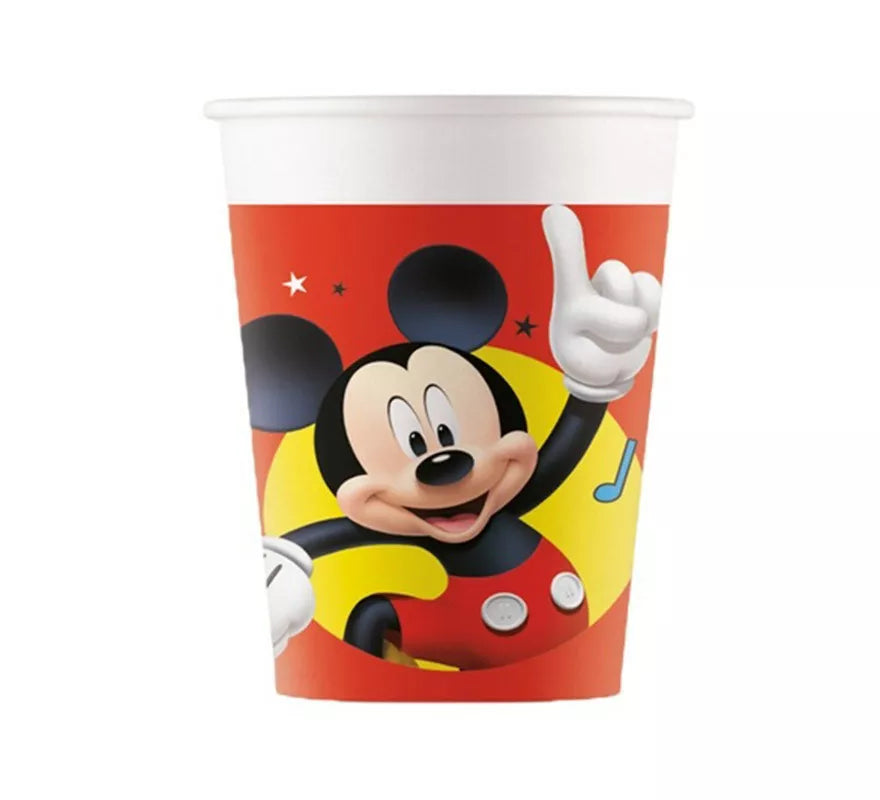 Translation missing: de.Pack de 8 Vasos de Mickey Mouse de Cartón de 200 ml