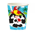 Pack de 8 Vasos de Piratas Cartón de de 250 ml