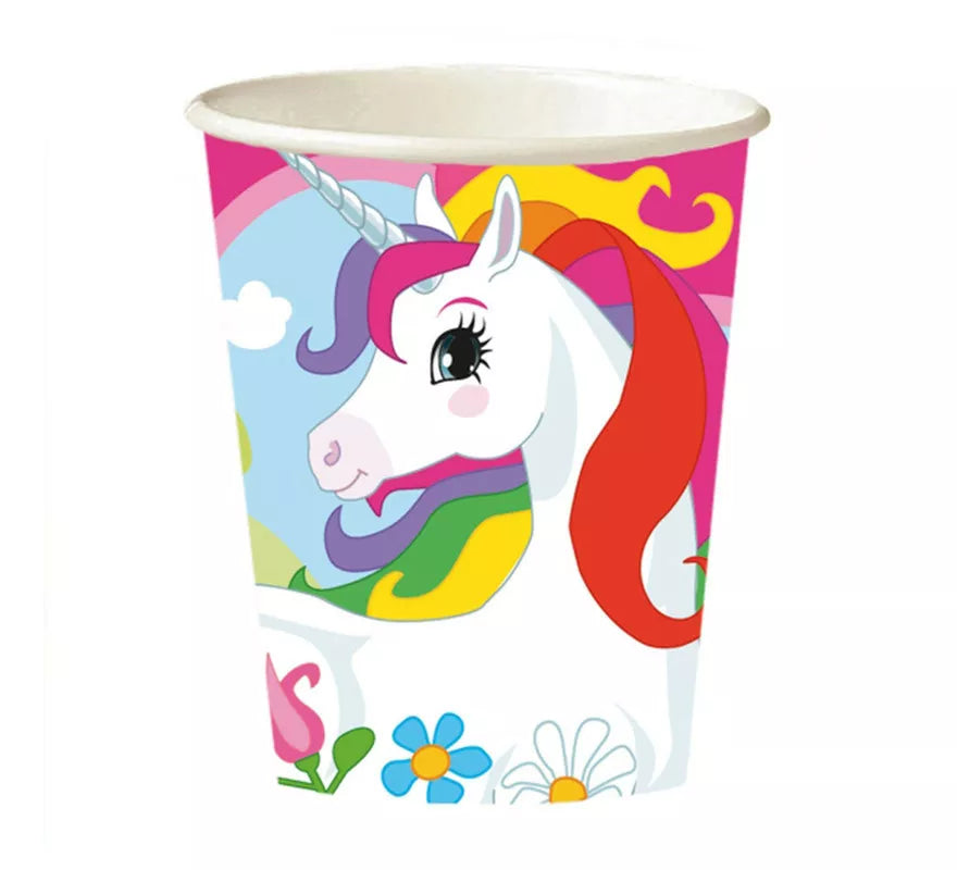 Translation missing: de.Pack de 8 Vasos de Unicornio de Cartón de 266 ml