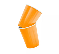 Packung mit 8 orangefarbenen Gläsern à 266 ml