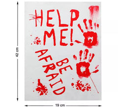 Packung Aufkleber mit Blut für Halloween 42x19 cm
