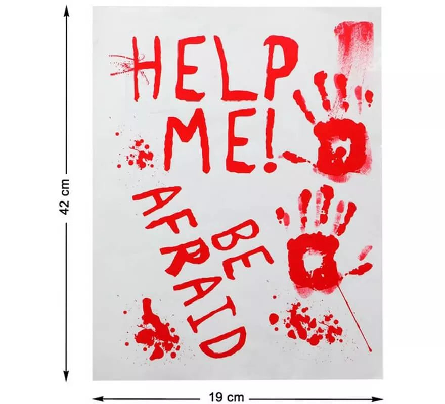Translation missing: de.Pack de Adhesivas con Sangre para Halloween 42x19 cm