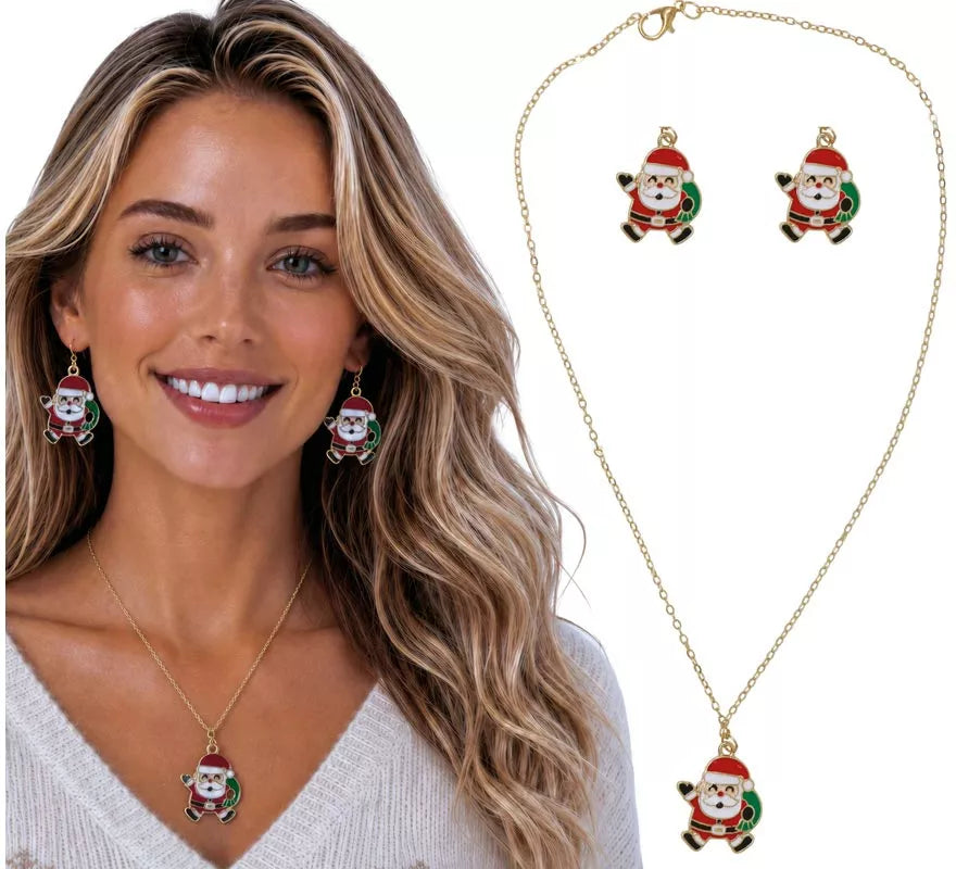 Translation missing: de.Pack de Pendientes y Collar de Papá Noel